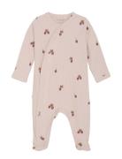 Nightsuit Rib Pyjama Sie Jumpsuit Haalari Pink Fixoni