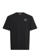 Thorsten Recycled Cotton Jrsy Tops T-shirts Short-sleeved Black Rue De...