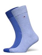 Th Men Small Stripe Sock 2P Underwear Socks Regular Socks Blue Tommy H...