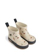 Tekla Printed Rainboot Kumisaappaat Beige Liewood