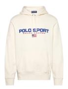 Polo Sport Fleece Hoodie Sport Sweat-shirts & Hoodies Hoodies Cream Po...