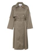 Kbtitte Coat Trenssi Takki Khaki Green Karen By Simonsen