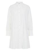 Yaselli Ls Shirt Dress S. Noos Polvipituinen Mekko White YAS