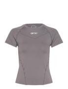 Soft Basic Short Sleeve Sport T-shirts & Tops Short-sleeved Grey Aim´n