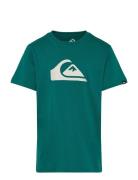 Ev Comp Logo Ss Yth Tops T-shirts Short-sleeved Green Quiksilver