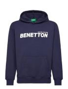 Sweater W/Hood Tops Sweat-shirts & Hoodies Hoodies Navy United Colors ...