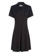 Lyocell Open-Nk F&F Polo Dress Polvipituinen Mekko Black Tommy Hilfige...