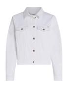 Dnm Slim Jacket White Farkkutakki Denimtakki White Tommy Hilfiger