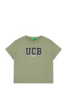 T-Shirt Tops T-shirts Short-sleeved Green United Colors Of Benetton