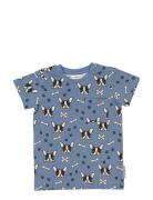 Bamboo T-Shirt Tops T-shirts Short-sleeved Blue Geggamoja