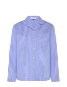 Rwdua Ls Pyjama Shirt Toppi Blue Rosemunde