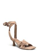 Dante6-Ziya Heeled Suede Sandals Korolliset Sandaalit Beige Dante6