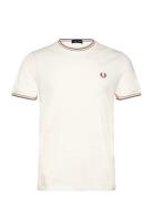 Twin Tipped T-Shirt Designers T-shirts Short-sleeved White Fred Perry