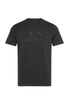 T-Shirt Tops T-shirts Short-sleeved Black Armani Exchange