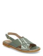 Sandals - Flat - Open Toe - Op Matalapohjaiset Sandaalit Green ANGULUS