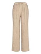 Srlottie Pant Bottoms Trousers Wide Leg Beige Soft Rebels