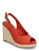 Flag High Wedge Espad Slingback Kiilakorkokengät Red Tommy Hilfiger