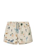 Aiden Printed Board Shorts Uimashortsit Beige Liewood