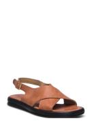 Sandals - Flat Matalapohjaiset Sandaalit Brown ANGULUS