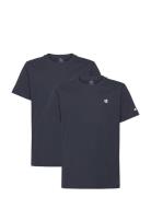 2 Pack Ss Tee Sport T-shirts Short-sleeved Navy Champion