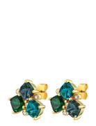 Viena Sg Green Accessories Jewellery Earrings Studs Green Dyrberg/Kern