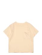 Patch Pocket T-Shirt Tops T-shirts Short-sleeved Yellow Mango