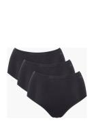 Sloggi Go Daily Cotton Highwaist 3P Alushousut Brief Tangat Black Slog...