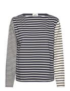 Soft Single Silke Tee Ls Tops T-shirts & Tops Long-sleeved Navy Mads N...