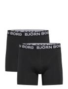 Cotton Stretch Boxer 2P Bokserit Black Björn Borg