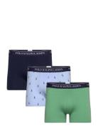 Classic Stretch-Cotton Trunk 3-Pack Bokserit Navy Polo Ralph Lauren