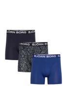 Bamboo Cotton Blend Boxer 3P Bokserit Navy Björn Borg