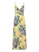 Wintour Midi Slip Dress Polvipituinen Mekko Yellow Bardot