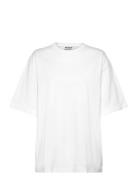 Over D T-Shirt Tops T-shirts & Tops Short-sleeved White Weekday