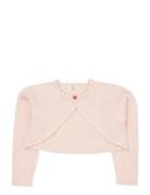 Lt. Knitted Bolero W. Heart Button Tops Knitwear Cardigans Pink Copenh...