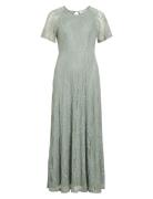 Vifemma S/S Lace Dress - Noos/Dc Maksimekko Juhlamekko Green Vila