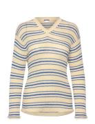 V-Neck Sweater Tops Knitwear Jumpers Multi/patterned Weekday