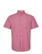 Reg Poplin Gingham Ss Shirt Tops Shirts Short-sleeved Red GANT