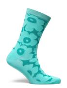 Linjaus Unikko Lingerie Socks Regular Socks Blue Marimekko