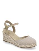 Chambray Mid Wedge Espad Kiilakorkokengät Beige Tommy Hilfiger