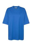 Over D T-Shirt Tops T-shirts & Tops Short-sleeved Blue Weekday