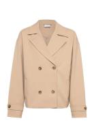 Jacket Trench Cropped Ohut Takki Kuoritakki Beige Lindex