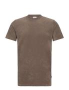 Ss Tee Terry Tops T-shirts Short-sleeved Brown Lindbergh