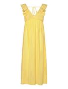 Vmjosie Sl Ankle Frill Dress Wvn Ga Maksimekko Juhlamekko Yellow Vero ...