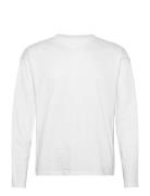 Great Boxy Long Sleeve T-Shirt Tops T-shirts Long-sleeved White Weekda...