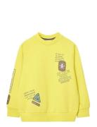 Fleece Sweatshirt Tops Sweat-shirts & Hoodies Sweat-shirts Yellow Bobo...