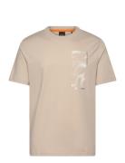 Te_Atacama Tops T-shirts Short-sleeved Beige BOSS