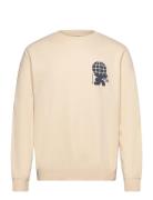 Jaxon Crew Tops Sweat-shirts & Hoodies Sweat-shirts Cream Fat Moose