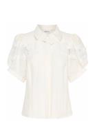 Kburith Frosty Blouse Tops Blouses Short-sleeved White Karen By Simons...