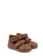 Starters™ Two Velcro Sandal Shoes Summer Shoes Sandals Brown Pom Pom