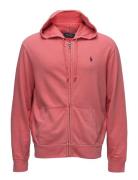 Spa Terry Full-Zip Hoodie Tops Sweat-shirts & Hoodies Hoodies Pink Pol...